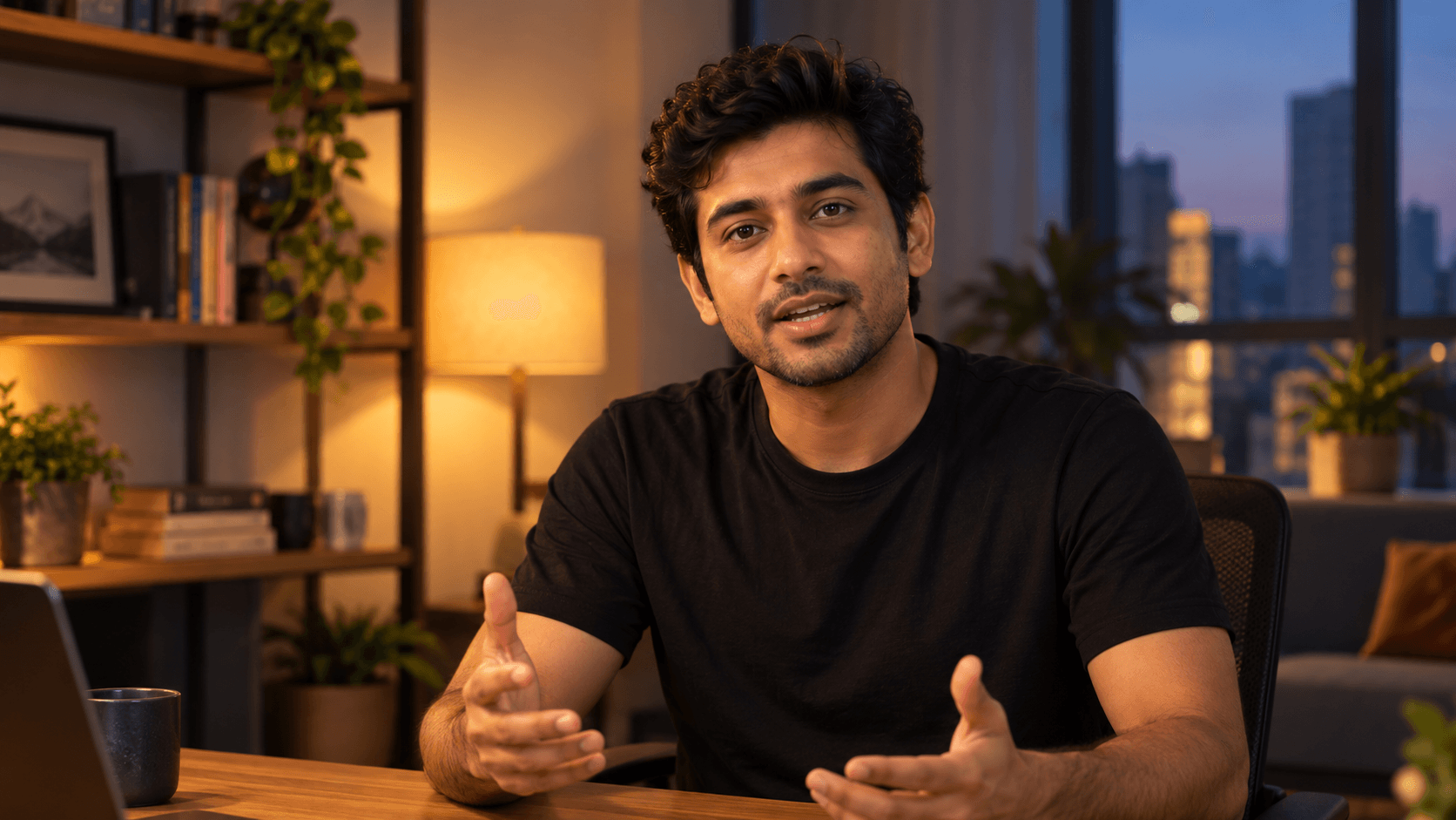 MarsVidya mentor explaining practical learning in a warm studio